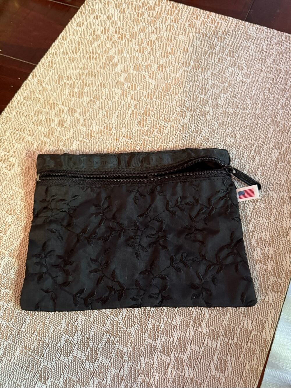 Vintage LeSportSac pouch embroidered  -*Rare